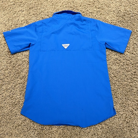 Boys Columbia PFG Blue shortsleeved fishing shirt sz Medium (10/12) - Picture 4 of 6